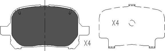 Kavo Parts KBP-9051 - Bremžu uzliku kompl., Disku bremzes ps1.lv