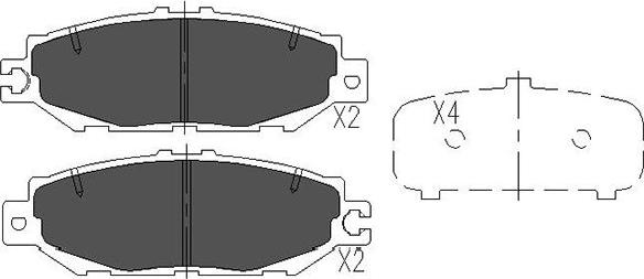 Kavo Parts KBP-9064 - Bremžu uzliku kompl., Disku bremzes ps1.lv