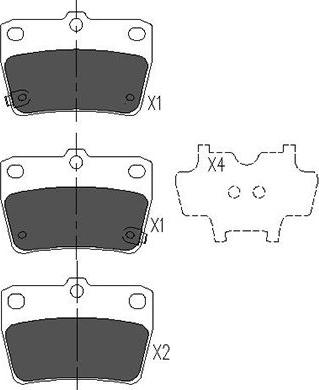 Kavo Parts KBP-9068 - Bremžu uzliku kompl., Disku bremzes ps1.lv