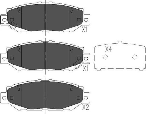 Kavo Parts KBP-9062 - Bremžu uzliku kompl., Disku bremzes ps1.lv