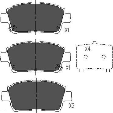 Kavo Parts KBP-9009 - Bremžu uzliku kompl., Disku bremzes ps1.lv