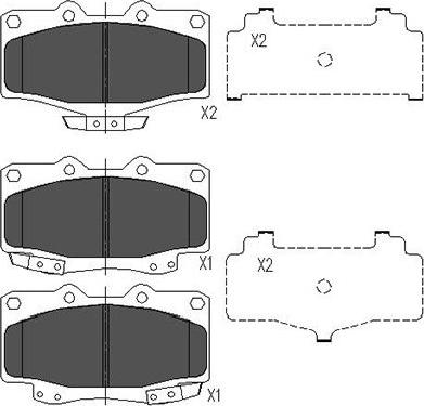 Kavo Parts KBP-9004 - Bremžu uzliku kompl., Disku bremzes ps1.lv