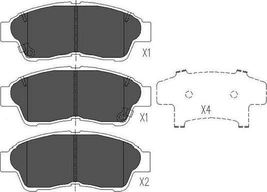 Kavo Parts KBP-9005 - Bremžu uzliku kompl., Disku bremzes ps1.lv