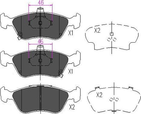 Kavo Parts KBP-9006 - Bremžu uzliku kompl., Disku bremzes ps1.lv