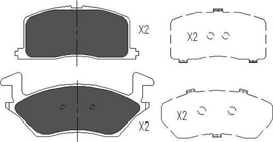 Kavo Parts KBP-9003 - Bremžu uzliku kompl., Disku bremzes ps1.lv