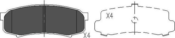 Kavo Parts KBP-9007 - Bremžu uzliku kompl., Disku bremzes ps1.lv