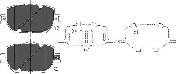 Kavo Parts KBP-9015 - Bremžu uzliku kompl., Disku bremzes ps1.lv