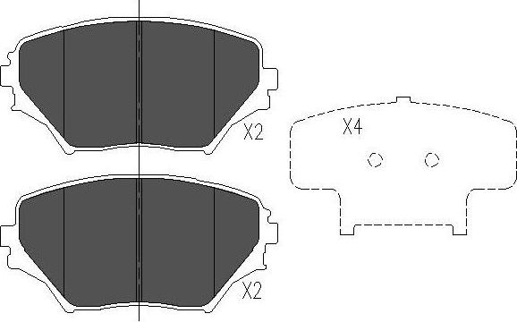 Kavo Parts KBP-9011 - Bremžu uzliku kompl., Disku bremzes ps1.lv