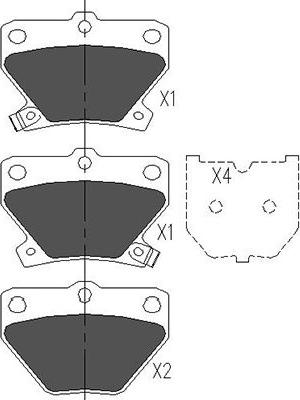 Kavo Parts KBP-9013 - Bremžu uzliku kompl., Disku bremzes ps1.lv