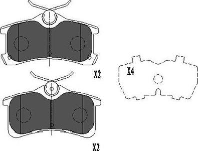 Kavo Parts KBP-9017 - Bremžu uzliku kompl., Disku bremzes ps1.lv