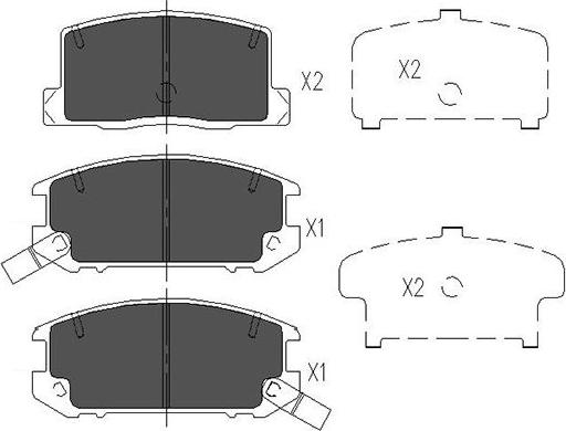 Kavo Parts KBP-9082 - Bremžu uzliku kompl., Disku bremzes ps1.lv