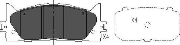 Kavo Parts KBP-9087 - Bremžu uzliku kompl., Disku bremzes ps1.lv