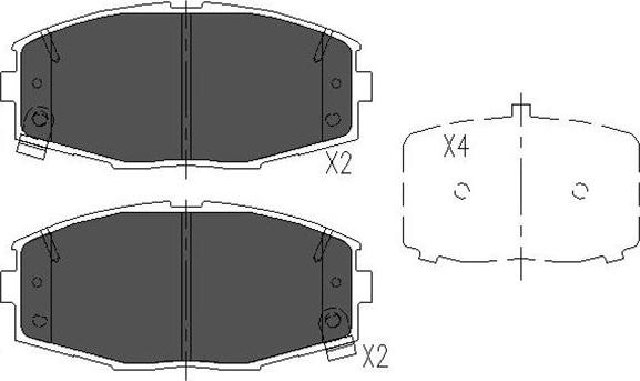 Kavo Parts KBP-9034 - Bremžu uzliku kompl., Disku bremzes ps1.lv