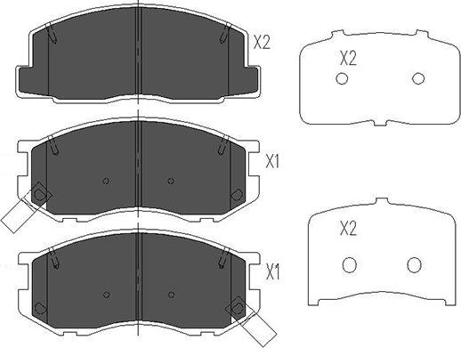 Kavo Parts KBP-9033 - Bremžu uzliku kompl., Disku bremzes ps1.lv