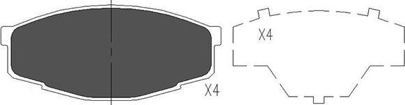 Kavo Parts KBP-9032 - Bremžu uzliku kompl., Disku bremzes ps1.lv