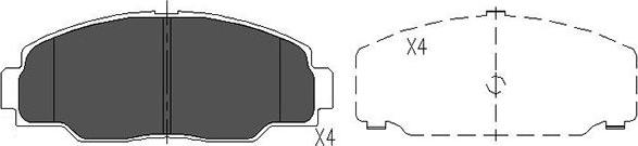 Kavo Parts KBP-9037 - Bremžu uzliku kompl., Disku bremzes ps1.lv