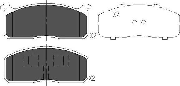 Kavo Parts KBP-9029 - Bremžu uzliku kompl., Disku bremzes ps1.lv