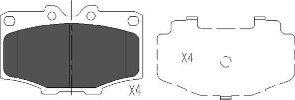 Kavo Parts KBP-9028 - Bremžu uzliku kompl., Disku bremzes ps1.lv