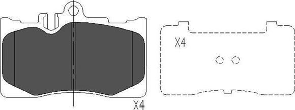 Kavo Parts KBP-9071 - Bremžu uzliku kompl., Disku bremzes ps1.lv