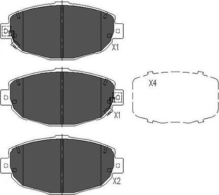 Kavo Parts KBP-9072 - Bremžu uzliku kompl., Disku bremzes ps1.lv