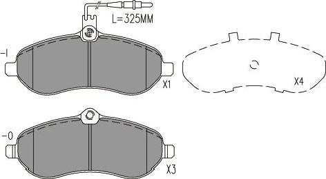 Kavo Parts KBP-9148 - Bremžu uzliku kompl., Disku bremzes ps1.lv