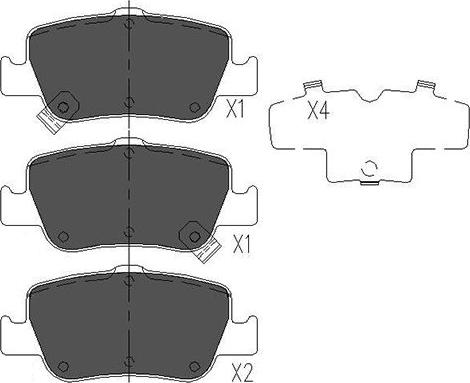 Kavo Parts KBP-9104 - Bremžu uzliku kompl., Disku bremzes ps1.lv