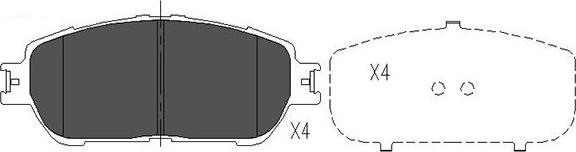 Kavo Parts KBP-9105 - Bremžu uzliku kompl., Disku bremzes ps1.lv