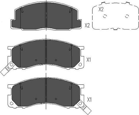 Kavo Parts KBP-9100 - Bremžu uzliku kompl., Disku bremzes ps1.lv