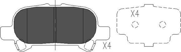 Kavo Parts KBP-9119 - Bremžu uzliku kompl., Disku bremzes ps1.lv