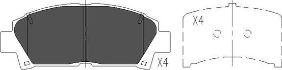 Kavo Parts KBP-9110 - Bremžu uzliku kompl., Disku bremzes ps1.lv