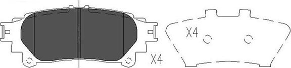 Kavo Parts KBP-9111 - Bremžu uzliku kompl., Disku bremzes ps1.lv