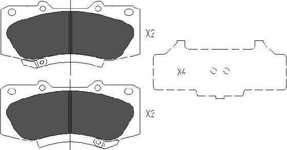 Kavo Parts KBP-9133 - Bremžu uzliku kompl., Disku bremzes ps1.lv