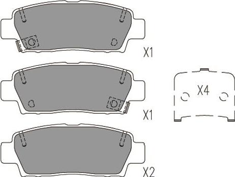 Kavo Parts KBP-9125 - Bremžu uzliku kompl., Disku bremzes ps1.lv