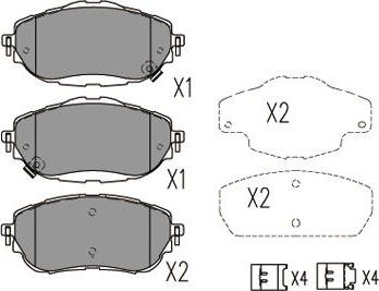 Kavo Parts KBP-9123 - Bremžu uzliku kompl., Disku bremzes ps1.lv