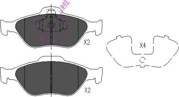 Kavo Parts KBP-4545 - Bremžu uzliku kompl., Disku bremzes ps1.lv