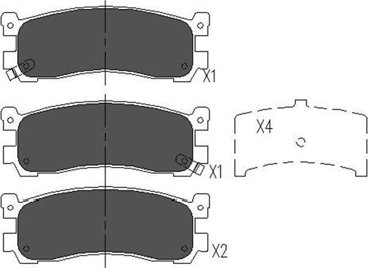 Kavo Parts KBP-4543 - Bremžu uzliku kompl., Disku bremzes ps1.lv