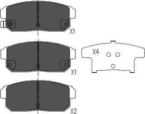 Kavo Parts KBP-4547 - Bremžu uzliku kompl., Disku bremzes ps1.lv