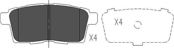 Kavo Parts KBP-4559 - Bremžu uzliku kompl., Disku bremzes ps1.lv