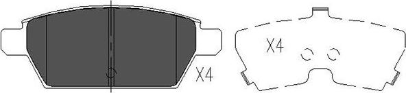 Kavo Parts KBP-4554 - Bremžu uzliku kompl., Disku bremzes ps1.lv