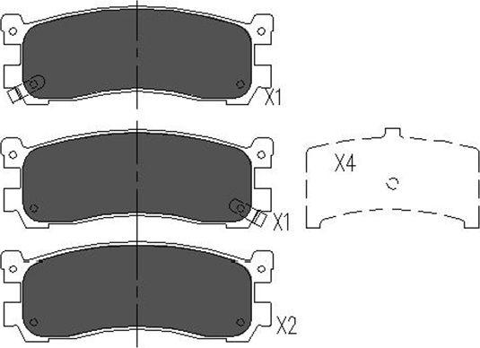 Kavo Parts KBP-4556 - Bremžu uzliku kompl., Disku bremzes ps1.lv