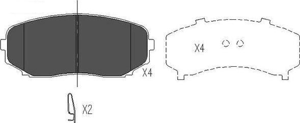 Kavo Parts KBP-4558 - Bremžu uzliku kompl., Disku bremzes ps1.lv