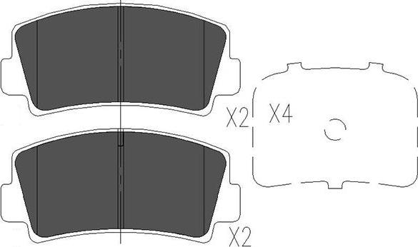 Kavo Parts KBP-4552 - Bremžu uzliku kompl., Disku bremzes ps1.lv