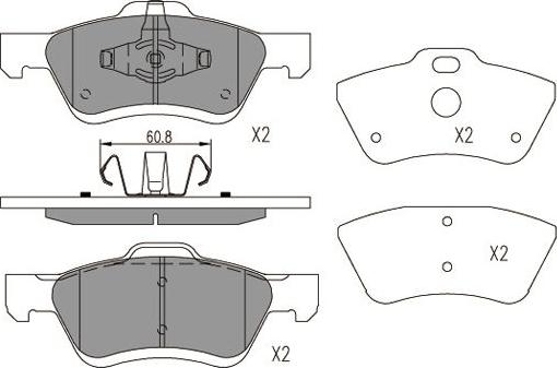 Kavo Parts KBP-4564 - Bremžu uzliku kompl., Disku bremzes ps1.lv