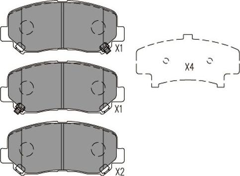 Kavo Parts KBP-4563 - Bremžu uzliku kompl., Disku bremzes ps1.lv