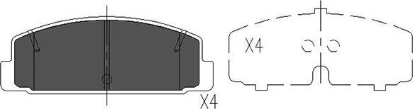 Kavo Parts KBP-4506 - Bremžu uzliku kompl., Disku bremzes ps1.lv