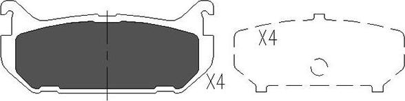 Kavo Parts KBP-4508 - Bremžu uzliku kompl., Disku bremzes ps1.lv