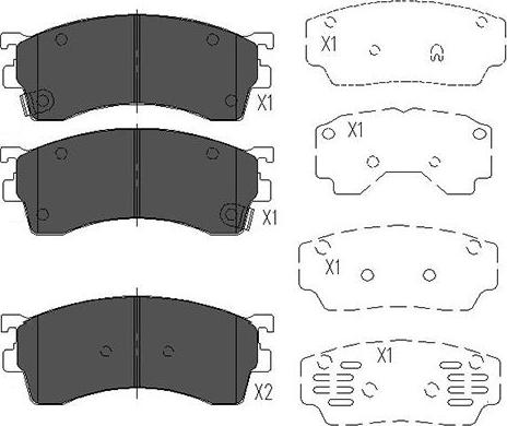 Kavo Parts KBP-4503 - Bremžu uzliku kompl., Disku bremzes ps1.lv