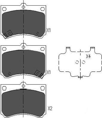 Kavo Parts KBP-4502 - Bremžu uzliku kompl., Disku bremzes ps1.lv