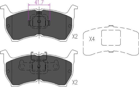 Kavo Parts KBP-4516 - Bremžu uzliku kompl., Disku bremzes ps1.lv