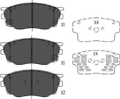 Kavo Parts KBP-4511 - Bremžu uzliku kompl., Disku bremzes ps1.lv